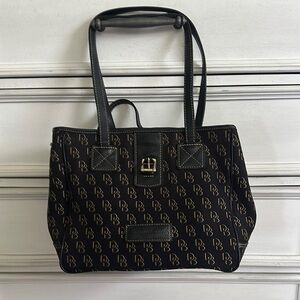 Black and Brown Designer Tote Bag Downey and Burke.